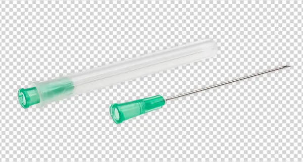 Medical Hypodermic Needle and Cap PNG