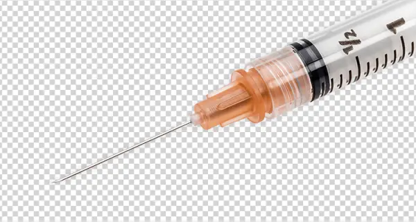 Medical Syringe with Needle PNG Transparent Background