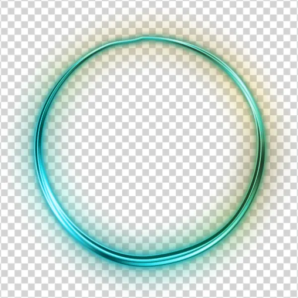 Vibrant Gradient Metallic Ring PNG Transparent Background