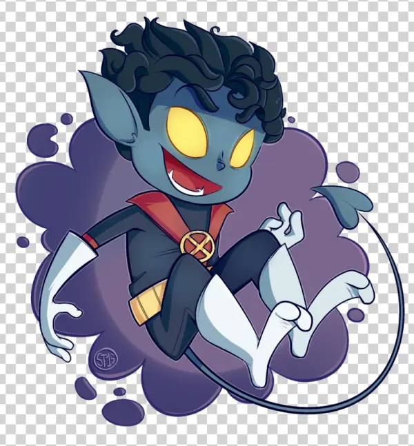 Chibi Nightcrawler PNG Transparent Background