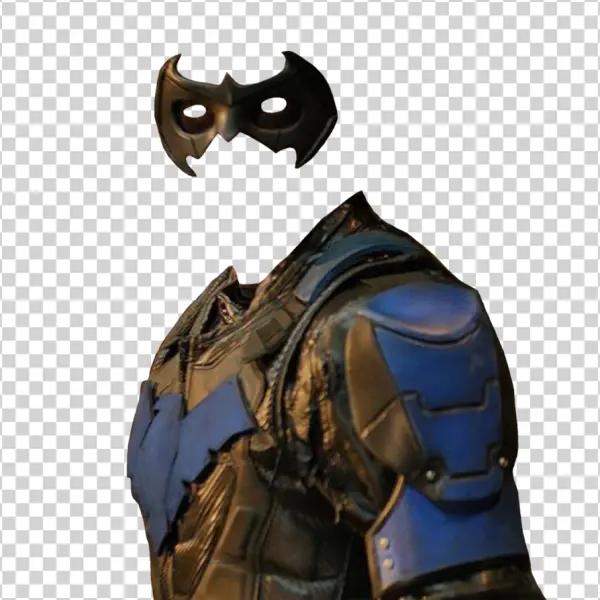 Nightwing Costume and Mask PNG Transparent Background