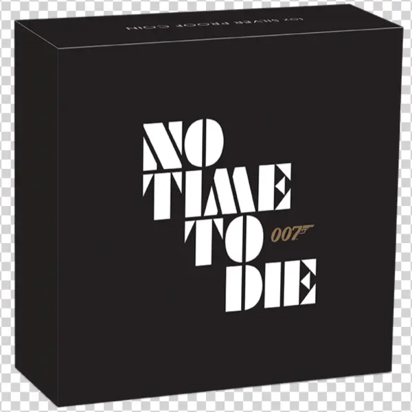 No Time To Die 007 Silver Coin Box PNG