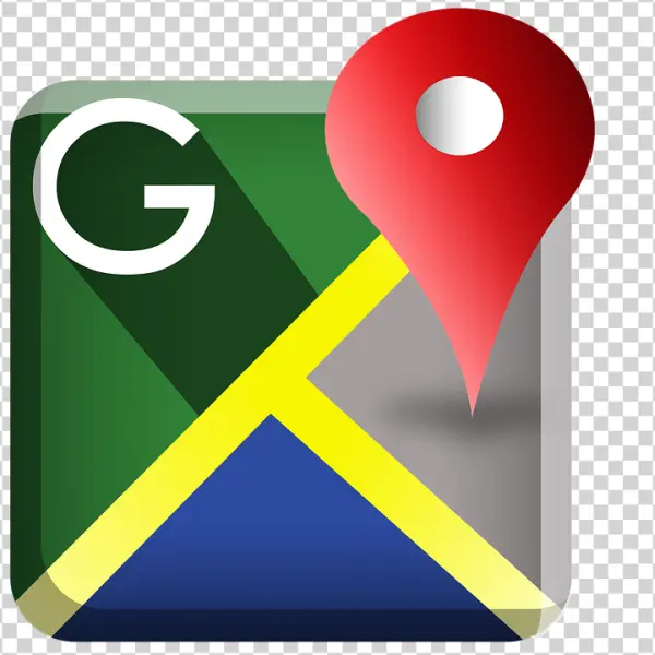 Google Maps Logo PNG with Location Pin