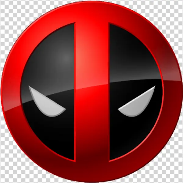 Deadpool Logo Red Icon Transparent Background