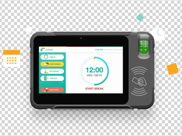 Biometric Time Clock Device PNG Transparent Background