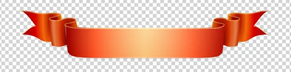 Shiny Red Ribbon Banner PNG Transparent Background