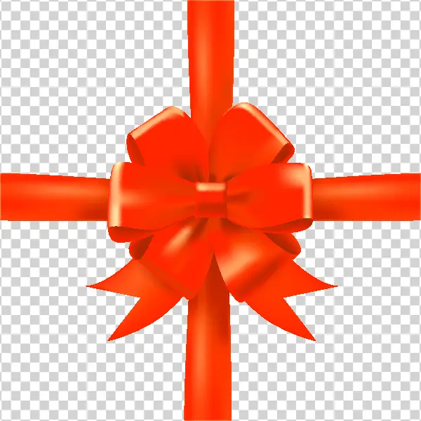 Red Gift Ribbon Bow Transparent PNG