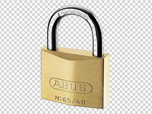 Brass Padlock PNG Transparent Background