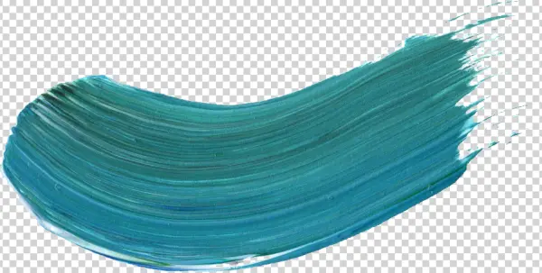 Teal Paint Brush Stroke PNG Transparent Background