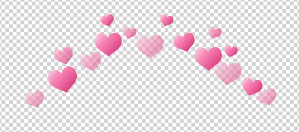 Floating Pink Hearts Arch PNG