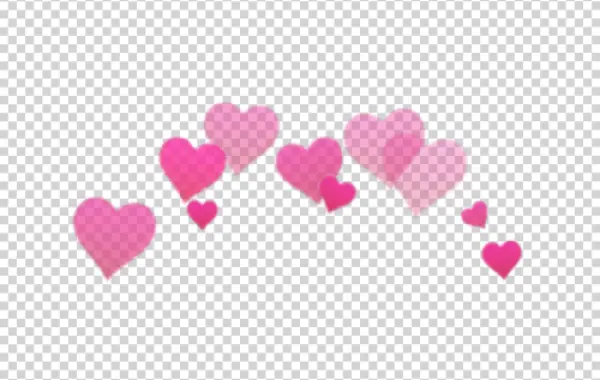 Pink Hearts PNG Transparent Background
