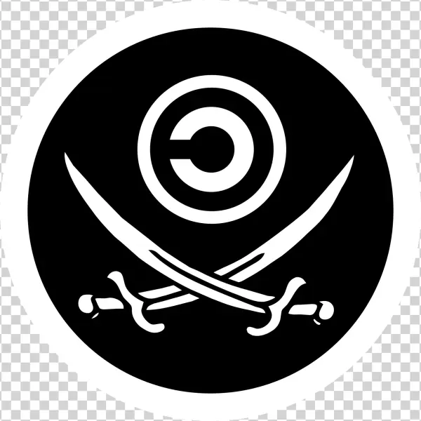 Pirate Symbol with Crossed Swords Icon PNG