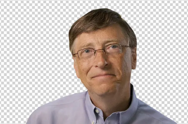 Bill Gates Portrait PNG Transparent Background