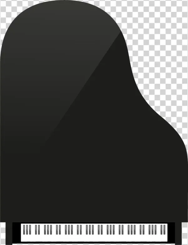 Black Grand Piano PNG Transparent