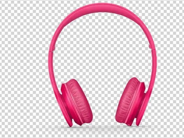 Pink On-Ear Headphones PNG Transparent Background
