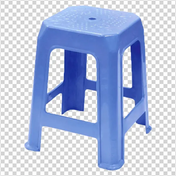 Blue Plastic Stool PNG Transparent Background