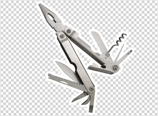 Silver Multi-Tool PNG Transparent Background