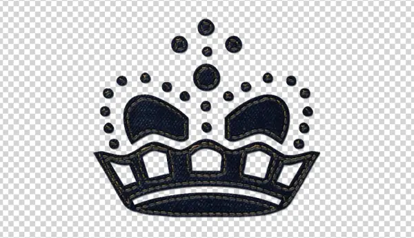 Denim Crown Transparent Background