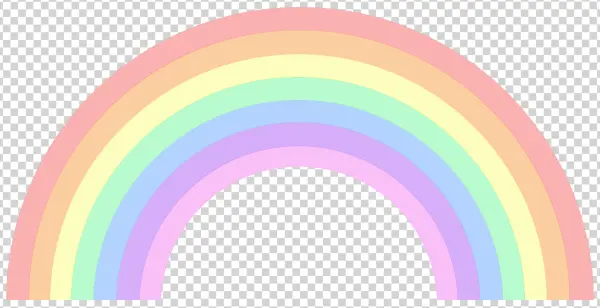 Pastel Rainbow Arch PNG Transparent Background