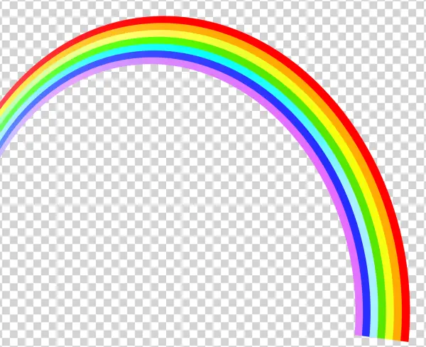 Vibrant Rainbow Arc PNG Transparent Background