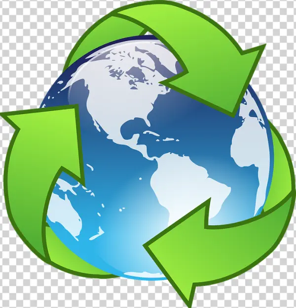 Recycling Earth Globe PNG Transparent Background