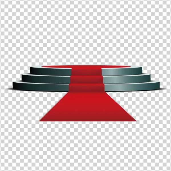Tiered Red Carpet Podium PNG Transparent Background
