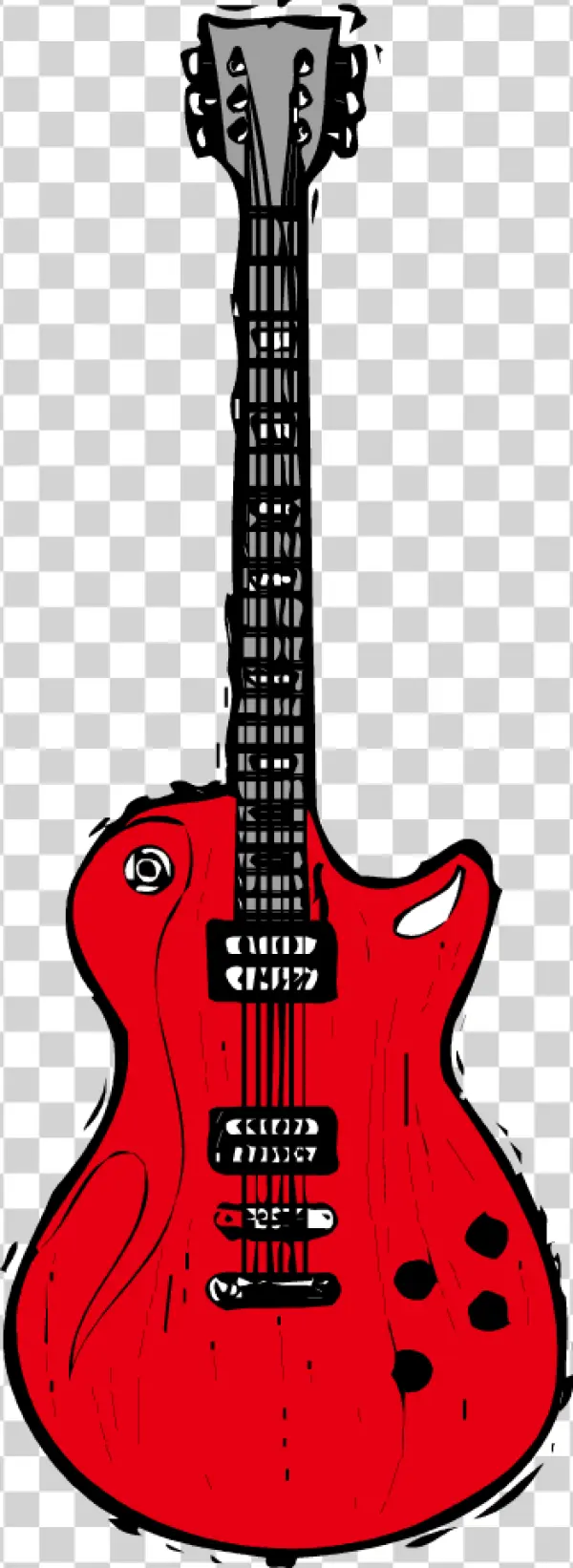 Red Electric Guitar Transparent PNG
