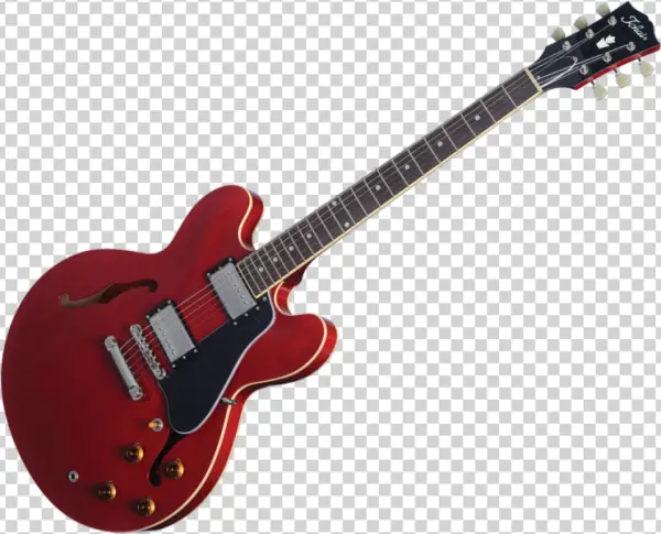 Red Electric Guitar Transparent Background