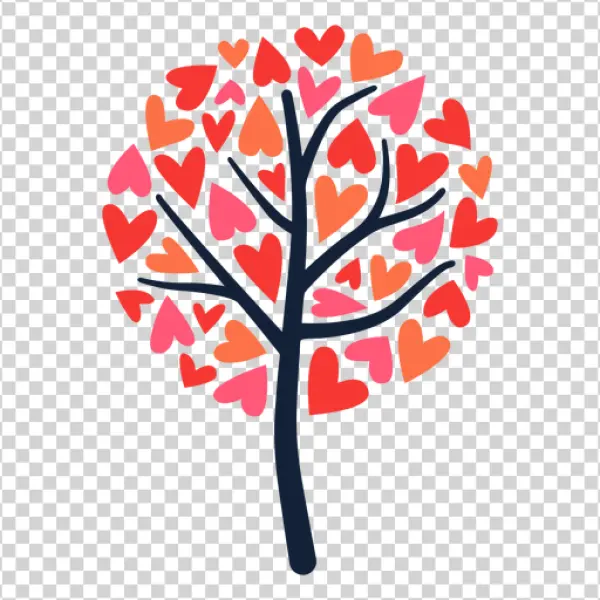 Heart Tree PNG Transparent Background