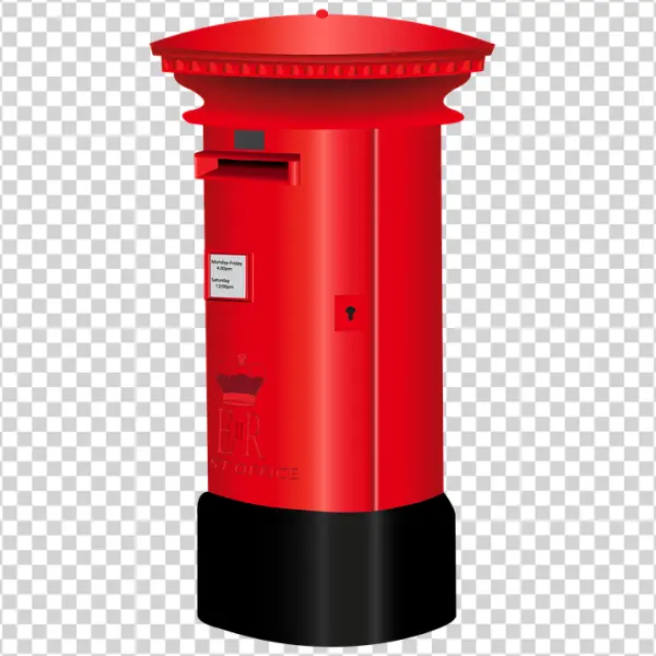 British Red Post Box PNG Transparent Background