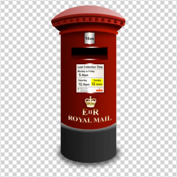 British Royal Mail Post Box PNG