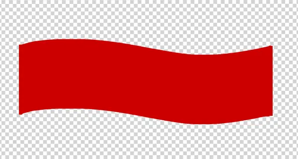 Wavy Red Banner PNG Transparent Background