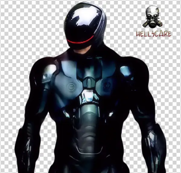 Dark Cybernetic Armor Suit PNG Transparent Background