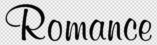 Romance Text PNG Transparent Background