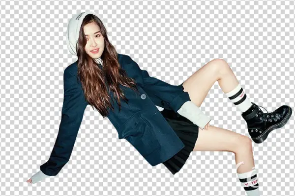 Rosé BLACKPINK Posing in Blazer and Skirt Transparent PNG