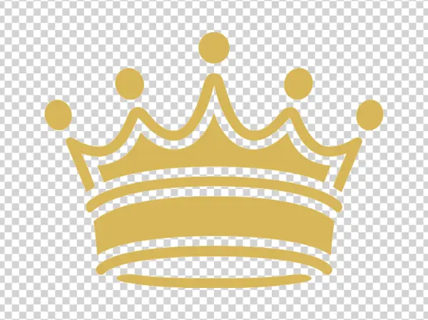 Golden Crown Icon PNG Transparent Background