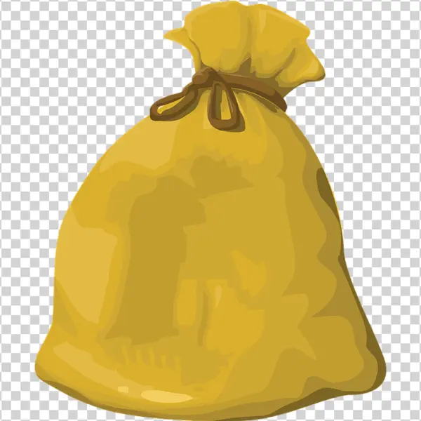 Golden Money Bag PNG Transparent Background
