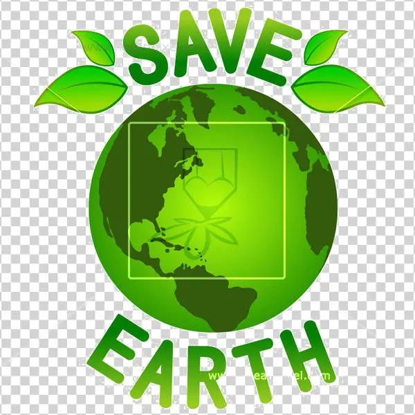 Save Earth Green Planet Icon PNG
