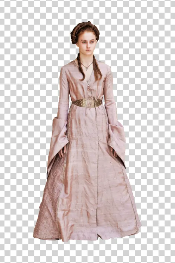 Sansa Stark in Pink Gown Transparent PNG