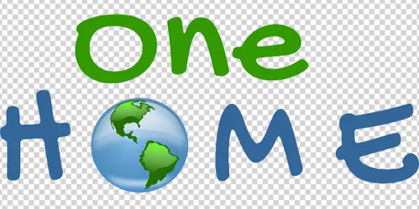 One Home Globe Logo PNG Transparent Background
