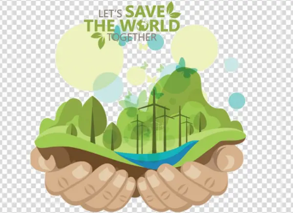 Let's Save The World Together Environmental Illustration