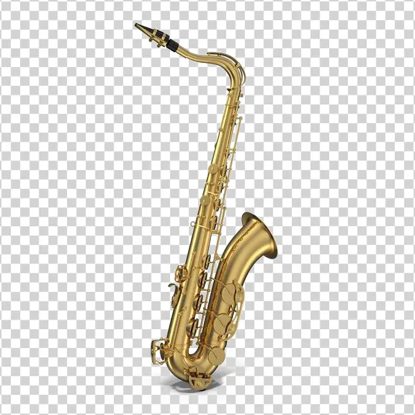 Golden Saxophone PNG Transparent Background