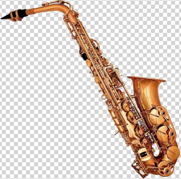 Golden Saxophone PNG Transparent Background
