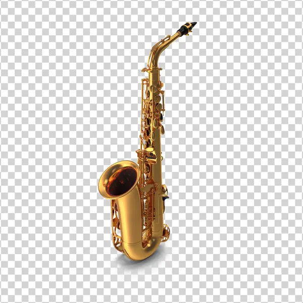 Golden Saxophone Transparent PNG