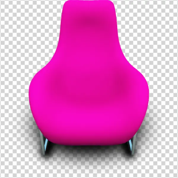 Pink Modern Chair PNG Transparent Background