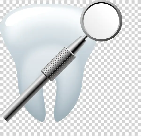 Dental Tooth and Mirror PNG Icon