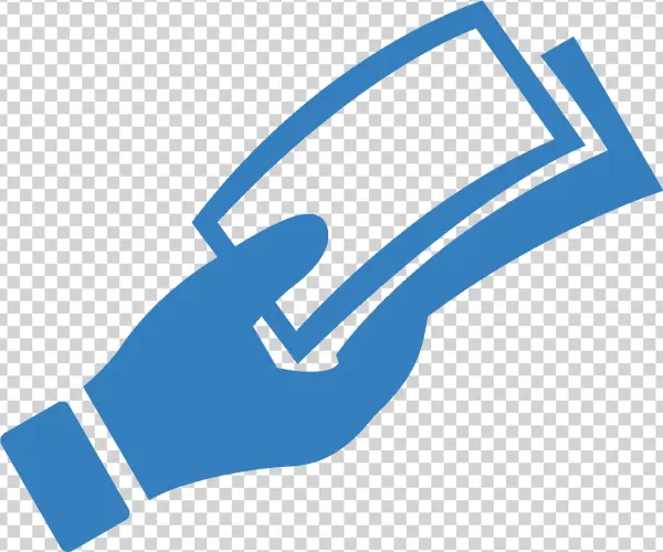 Hand Holding Money Bills Icon PNG Transparent