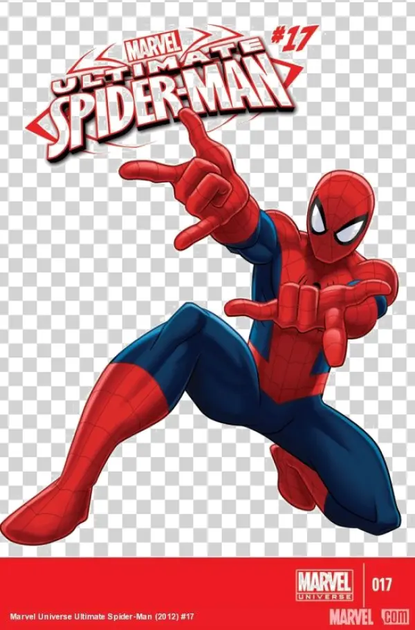 Ultimate Spider-Man Web-Slinging Pose PNG