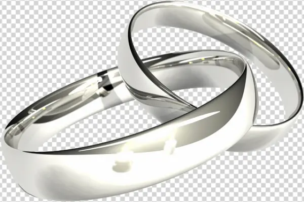 Silver Wedding Rings PNG Transparent