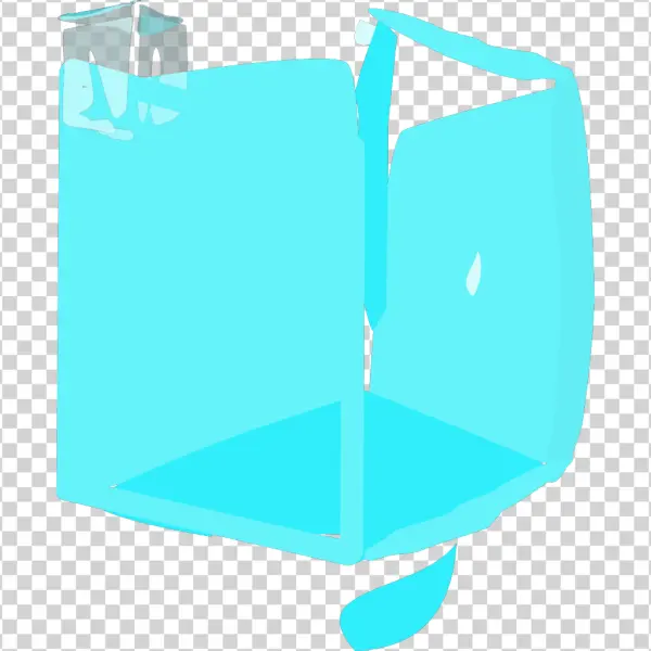 Abstract Cyan Liquid Container PNG Transparent